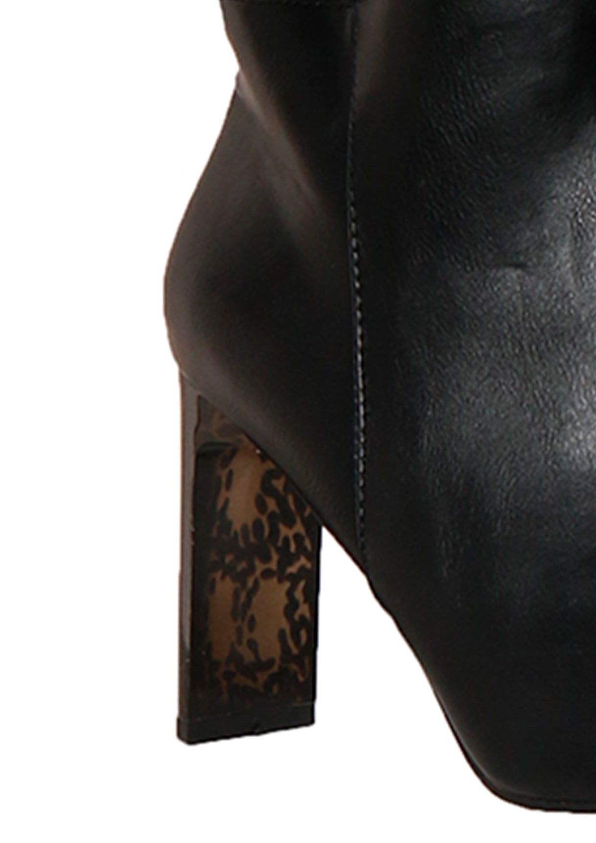 Nicky Black Faux Leather Ruched Over The Knee Boots sold by Missy Empire product image thumbnail 4