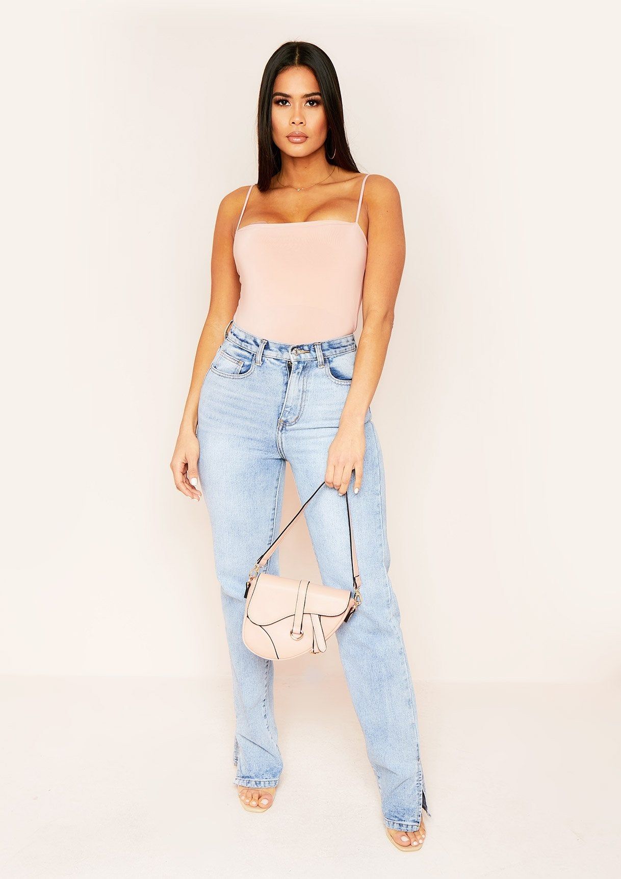 Ainsley Rose Strappy Square Neck Bodysuit sold by Missy Empire product image thumbnail 5