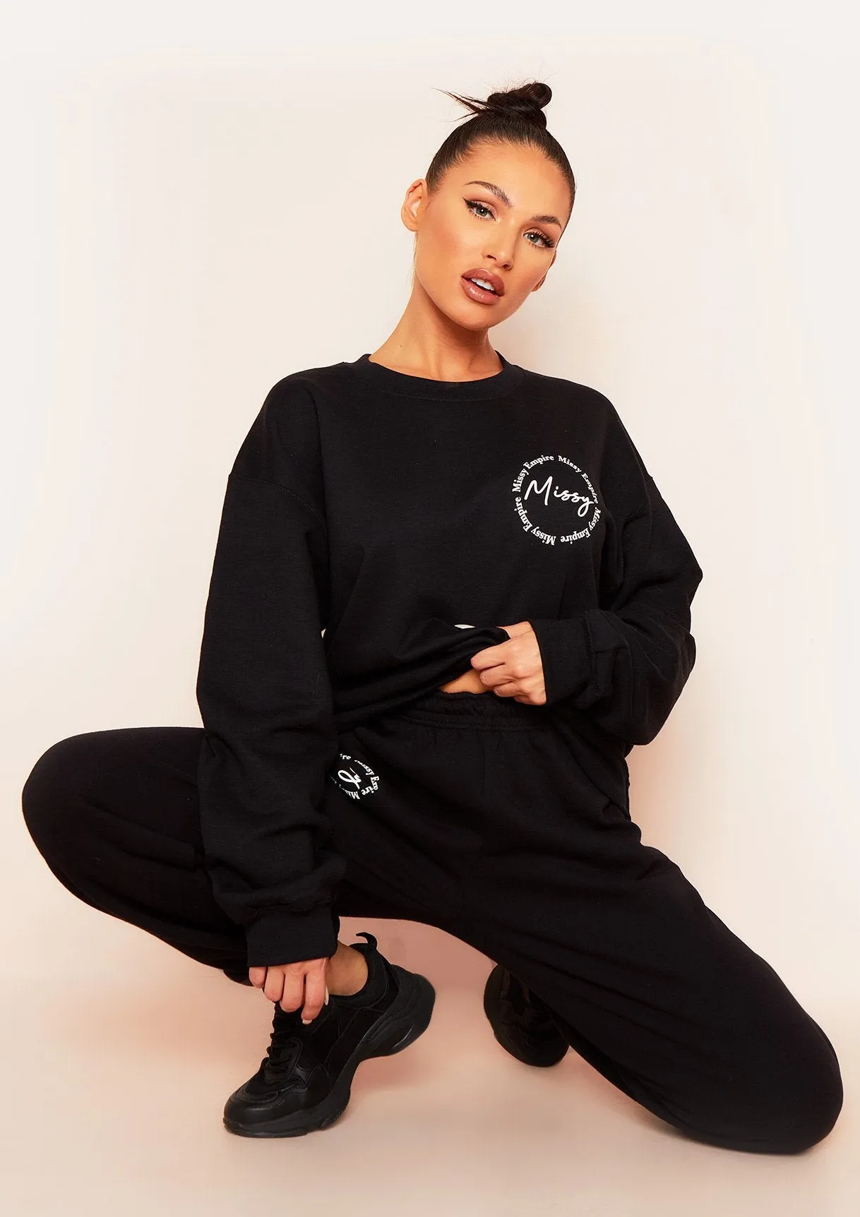 Isla Black 'Missy' Slogan Sweatshirt sold by Missy Empire product image thumbnail 2