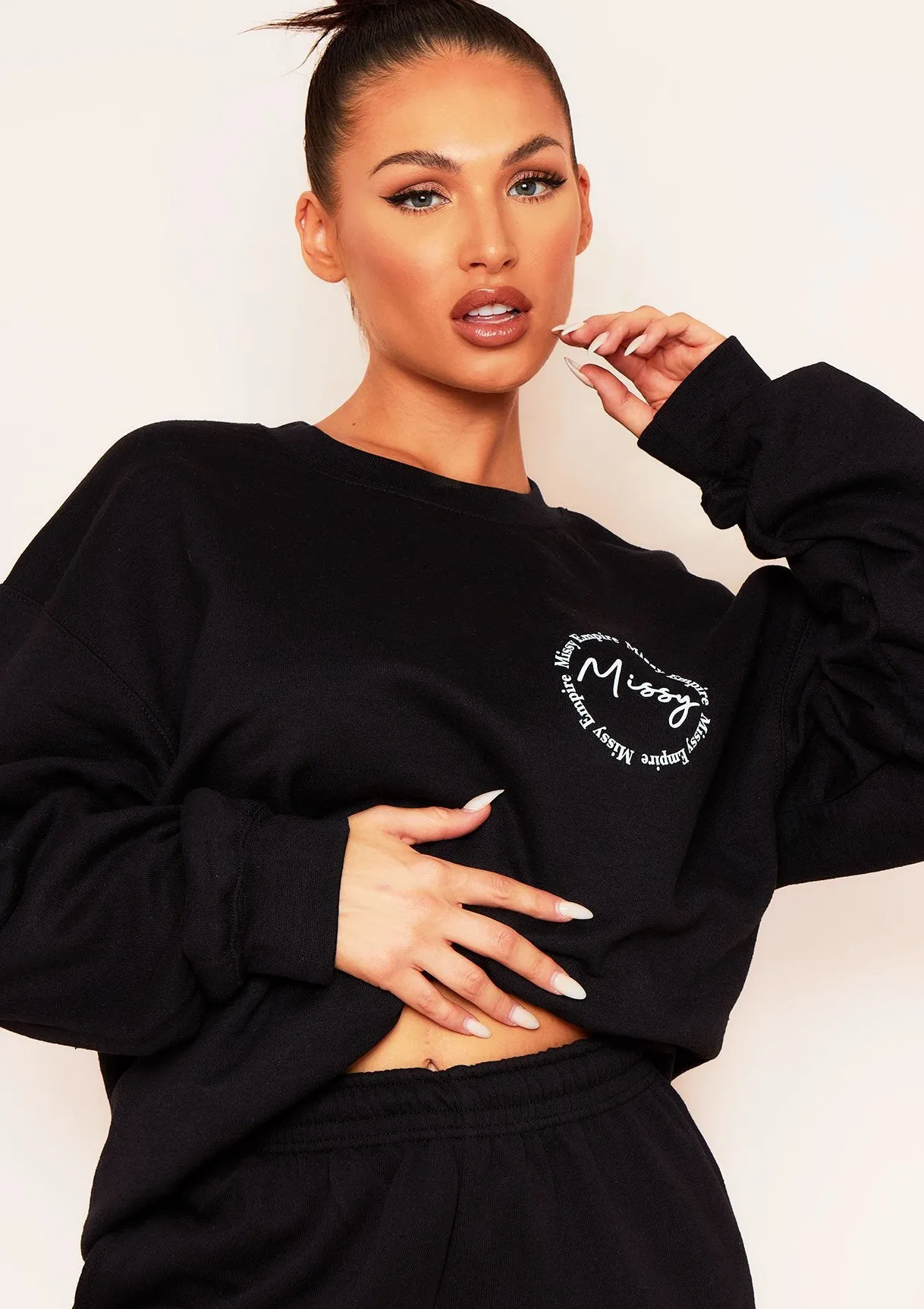 Isla Black 'Missy' Slogan Sweatshirt sold by Missy Empire product image thumbnail 3