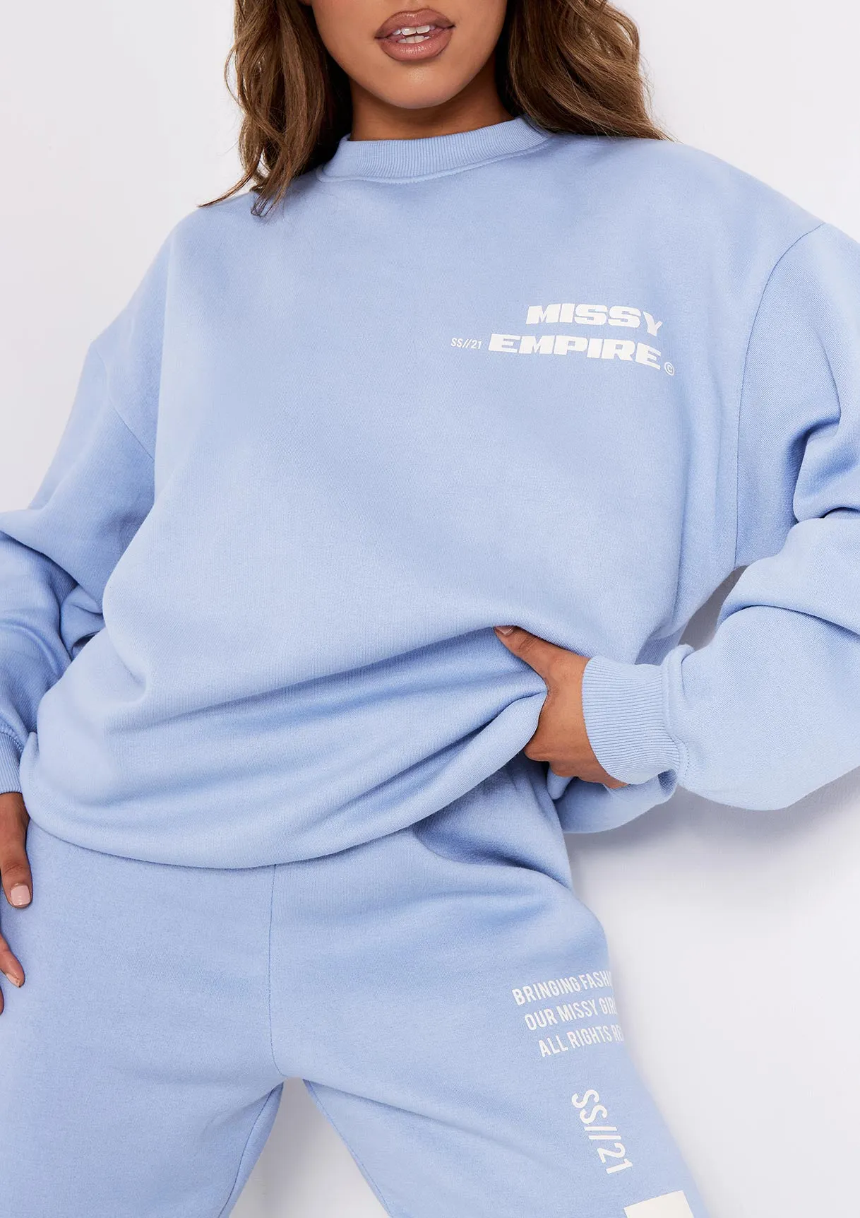 Lauren Blue Missy Empire Slogan Sweatshirt sold by Missy Empire product image thumbnail 5