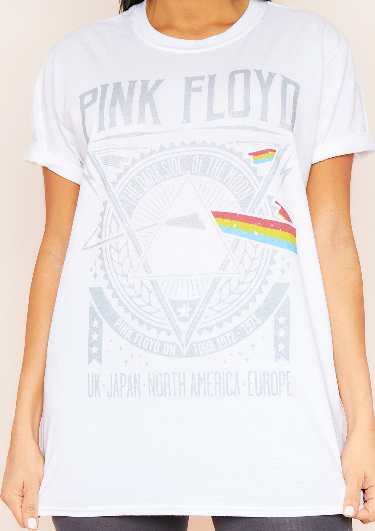 Terra White Pink Floyd Graphic T-Shirt sold by Missy Empire product image thumbnail 3