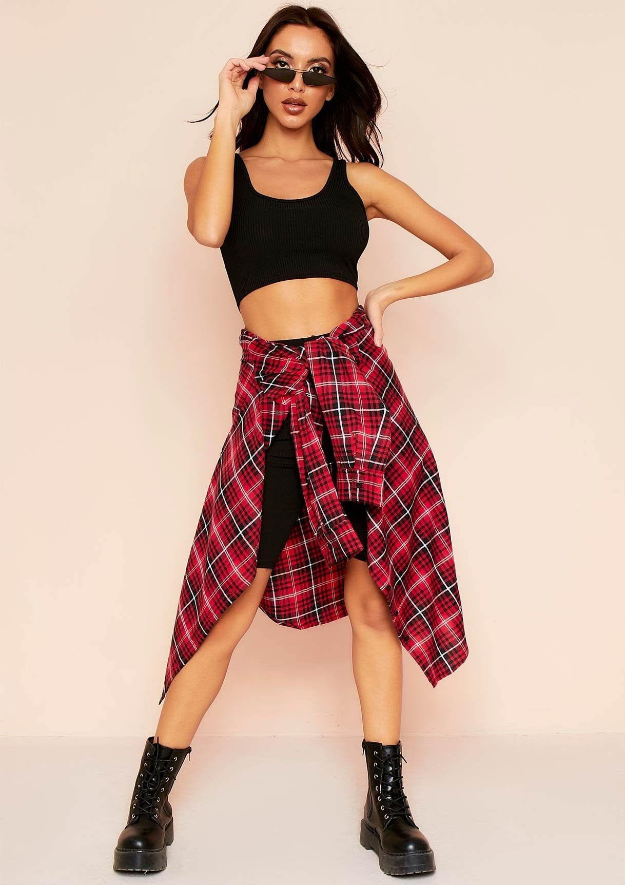 Journey Black Ribbed Crop Top sold by Missy Empire product image thumbnail 4