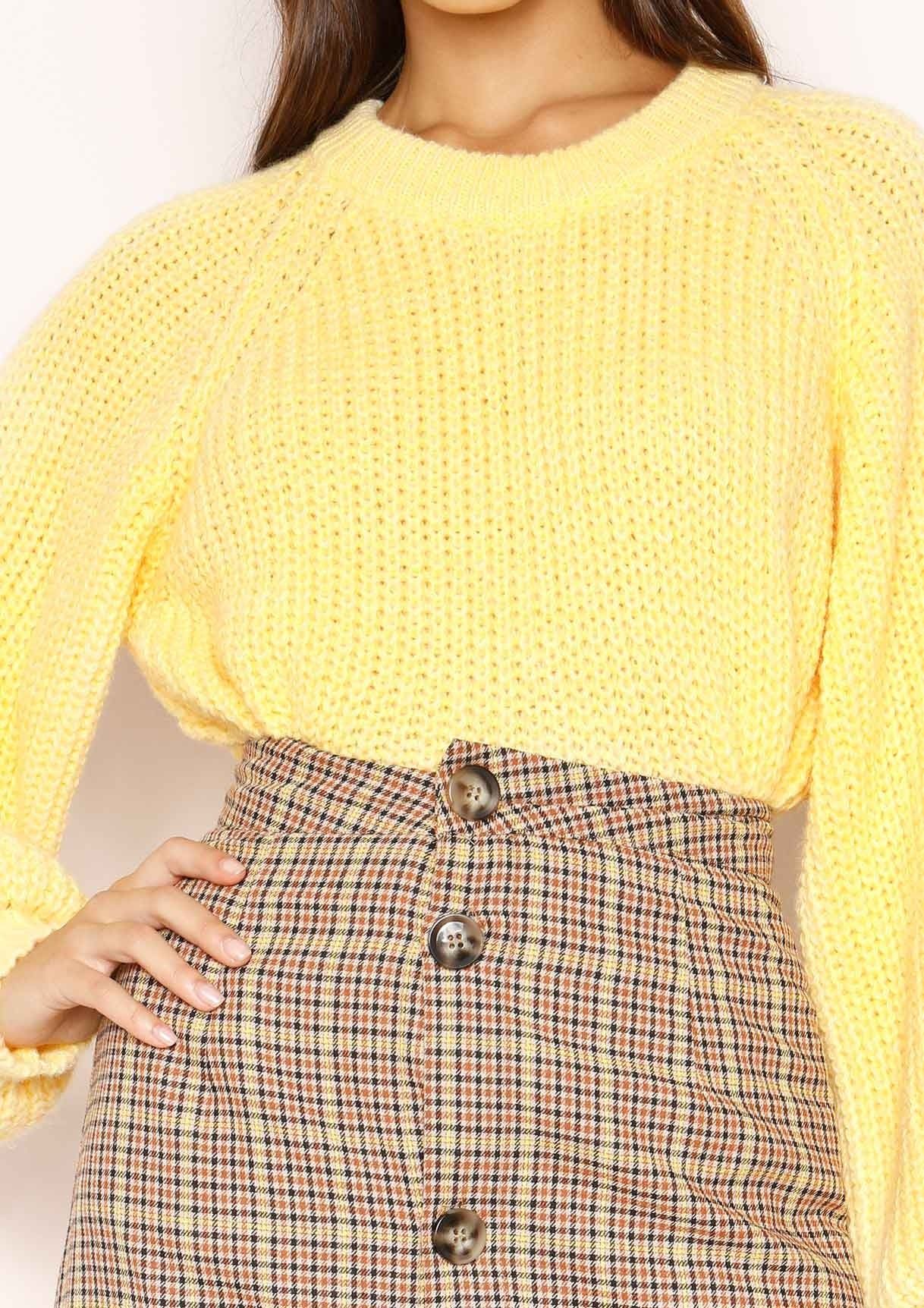 Immy Yellow Knit Jumper sold by Missy Empire product image thumbnail 4