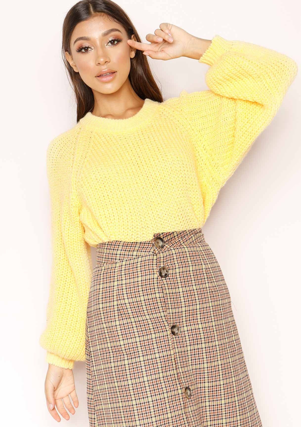 Immy Yellow Knit Jumper sold by Missy Empire product image thumbnail 3