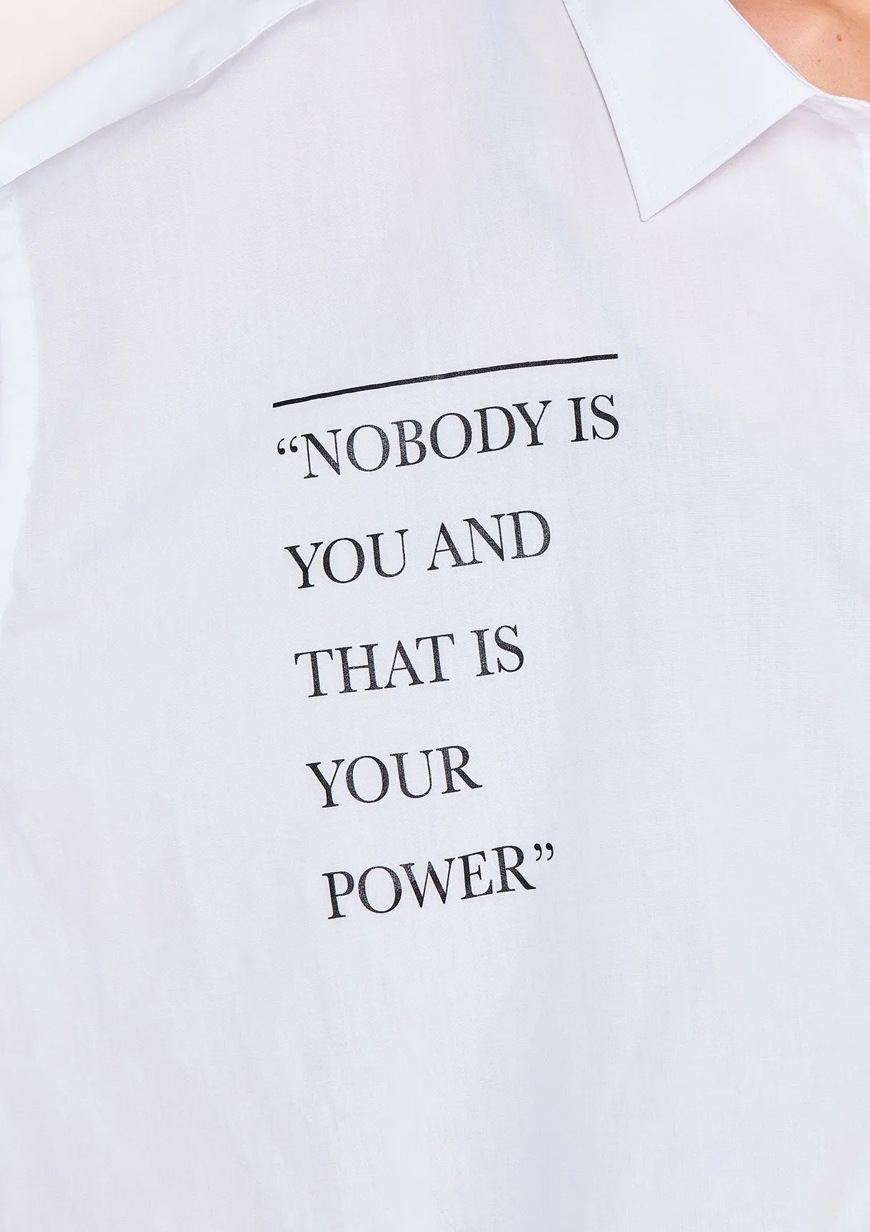 Hattie White Slogan Oversized Shirt Dress sold by Missy Empire product image thumbnail 3