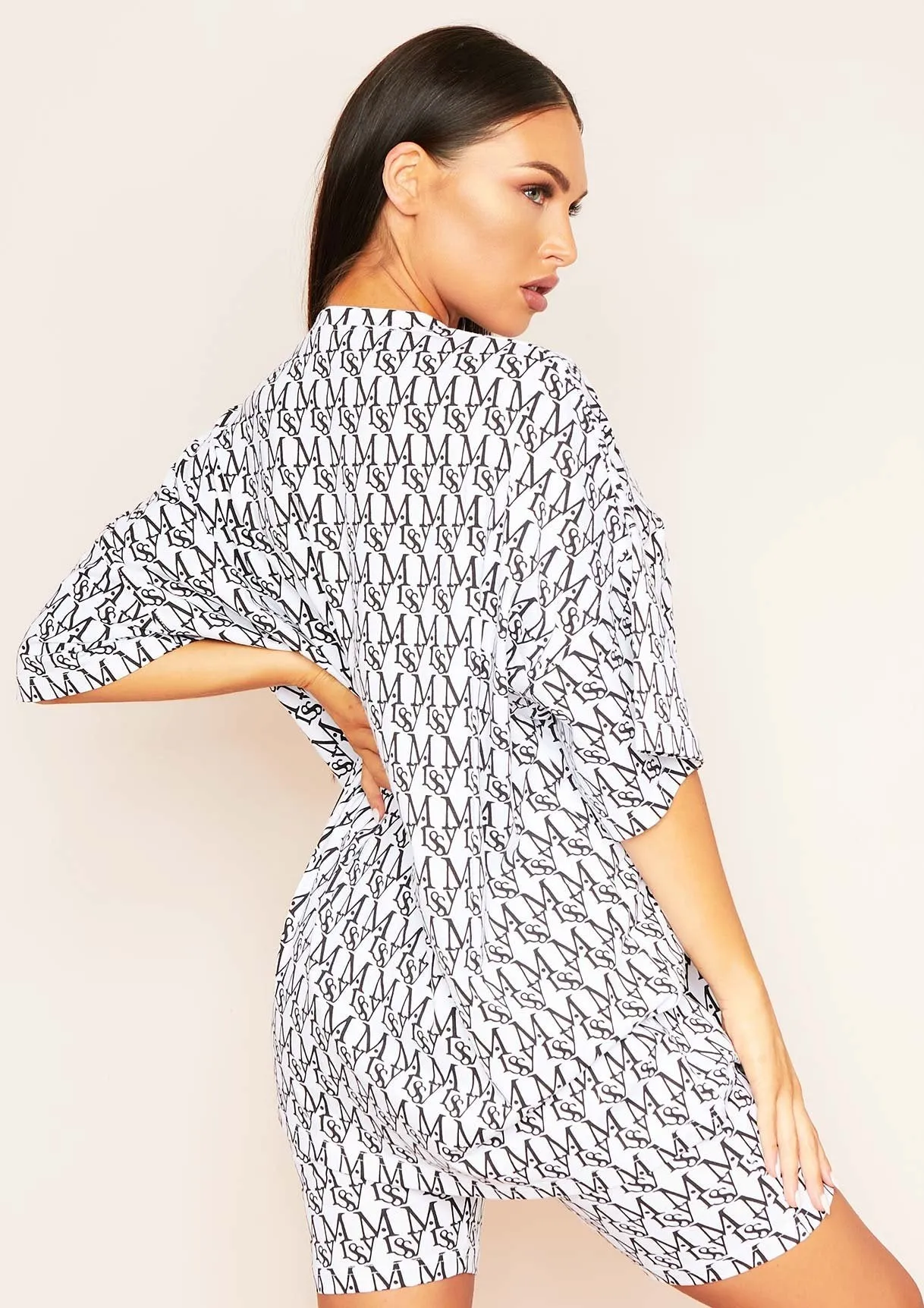 Heidi White Missy Print Branded Oversized T-Shirt sold by Missy Empire product image thumbnail 3