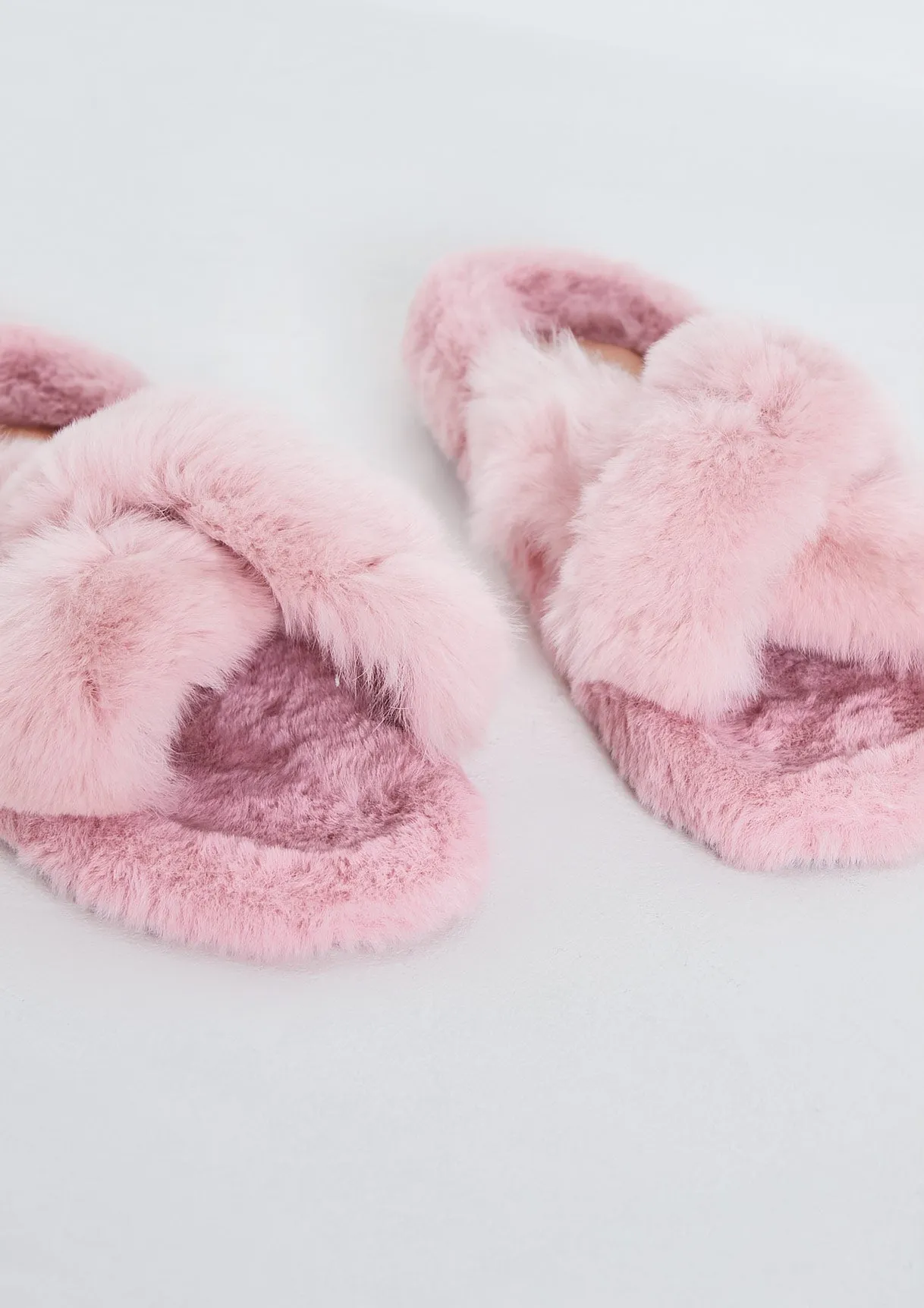 Jodie Pink Cross Over Slippers sold by Missy Empire product image thumbnail 3