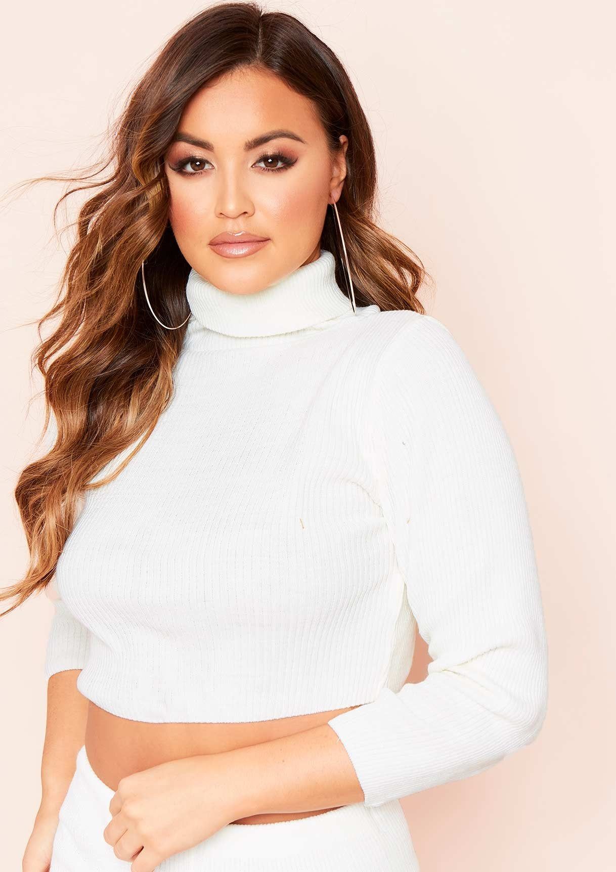 Nelly Cream Ribbed Roll Neck Loungewear Set sold by Missy Empire product image thumbnail 3