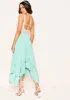 Joy Mint Green Pleated Frill Midi Skirt sold by Missy Empire
