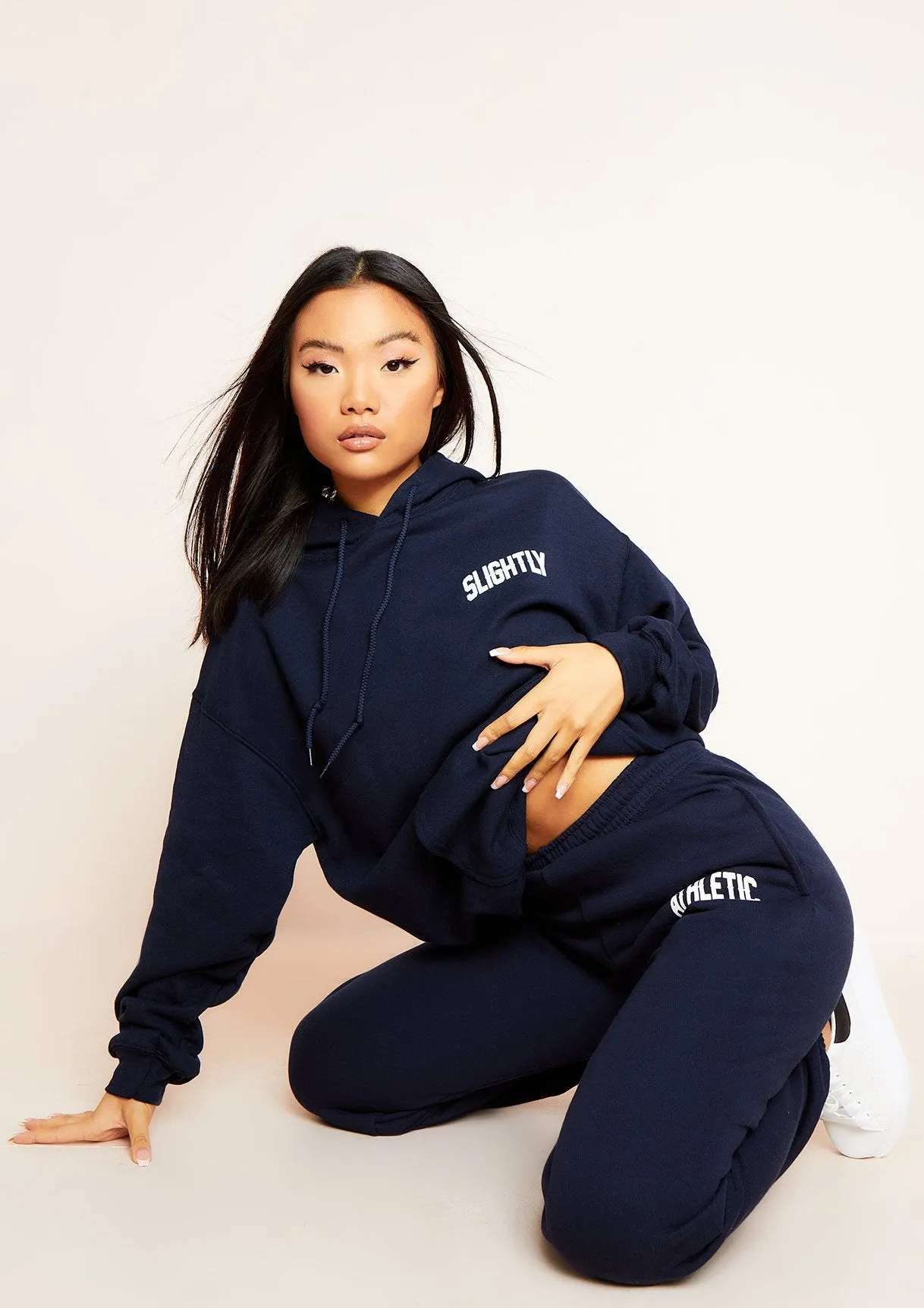 Brooklyn Navy 'Athletic' Slogan Casual Joggers sold by Missy Empire