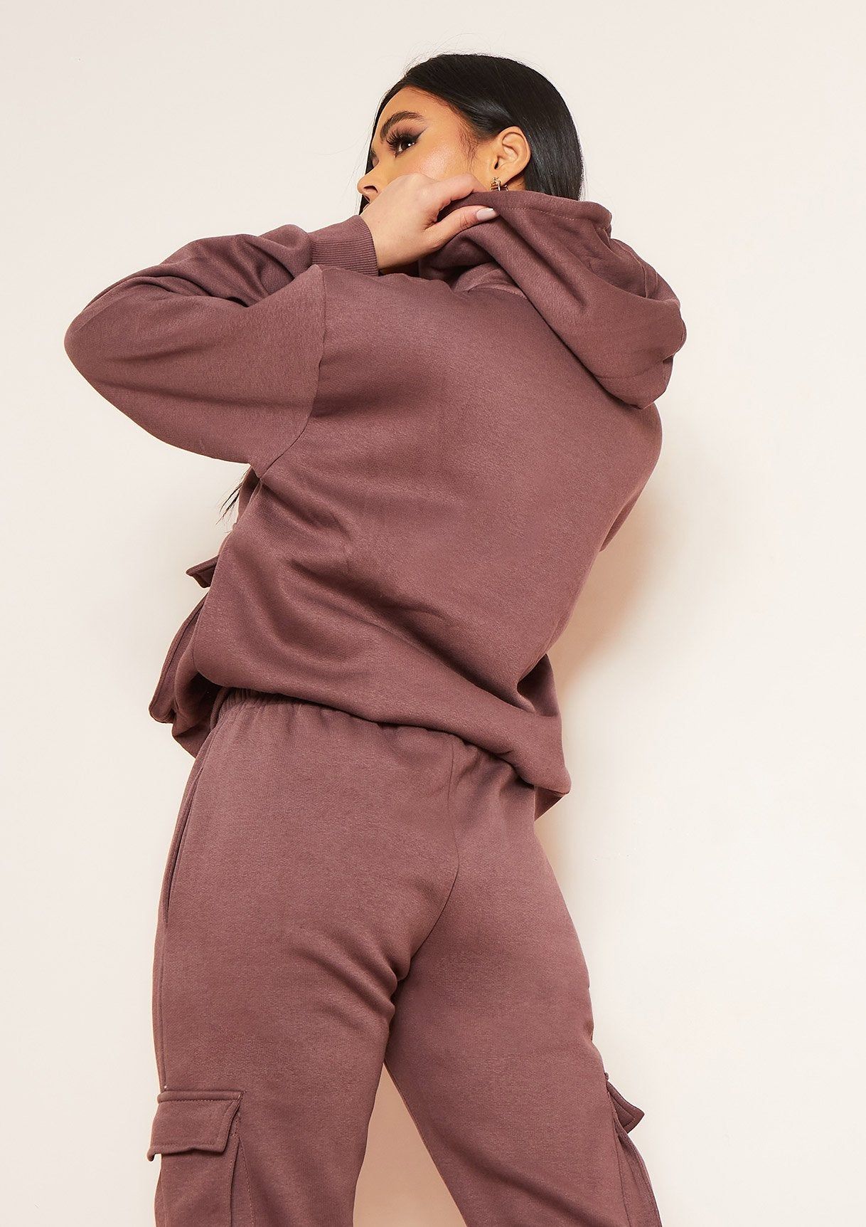 Bria Mocha Front Pocket Loungewear Set sold by Missy Empire product image thumbnail 5