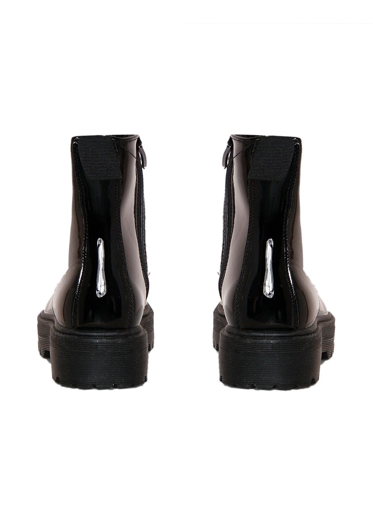 Jayla Black Patent Chunky Lace Up Boots sold by Missy Empire product image thumbnail 3