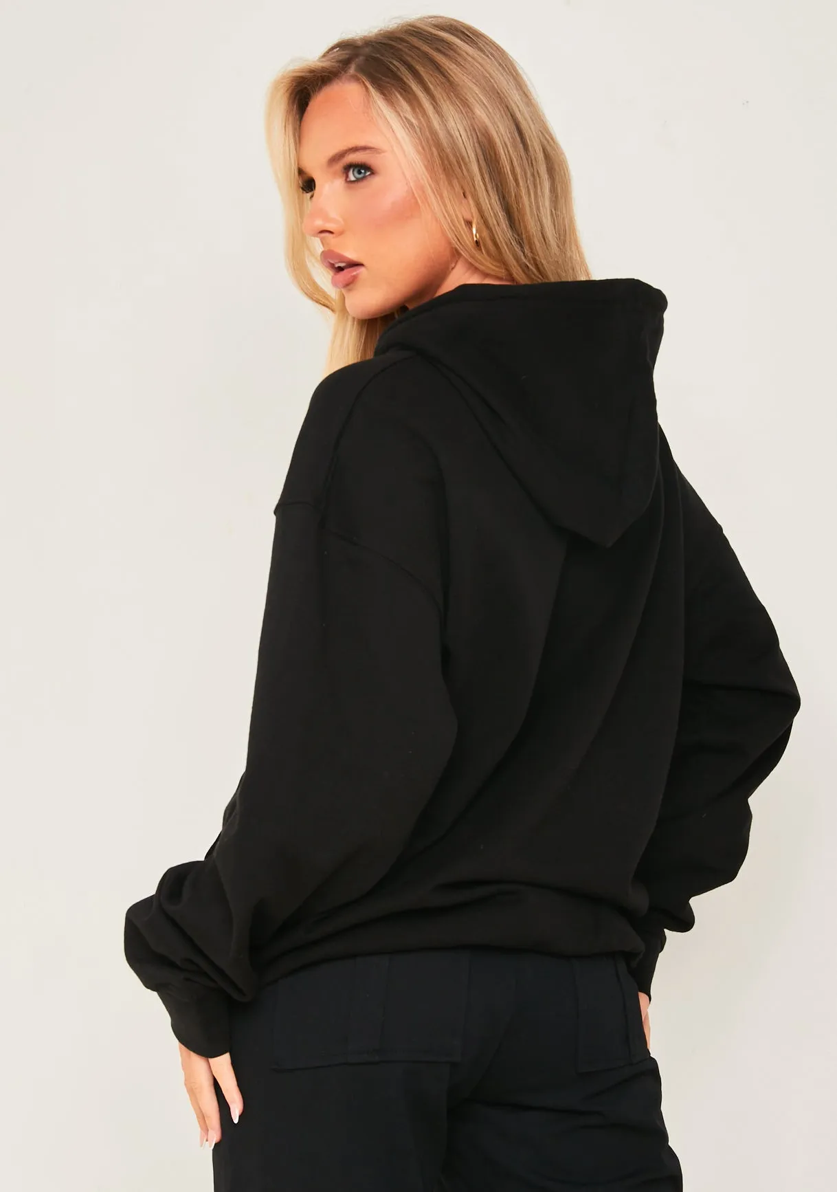 Pippa Black Bear Print Graffiti Hoodie sold by Missy Empire product image thumbnail 3