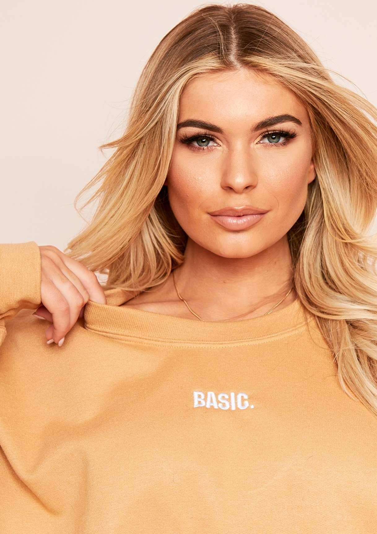 Ariana Tan Basic Slogan Oversized Sweatshirt sold by Missy Empire product image thumbnail 3