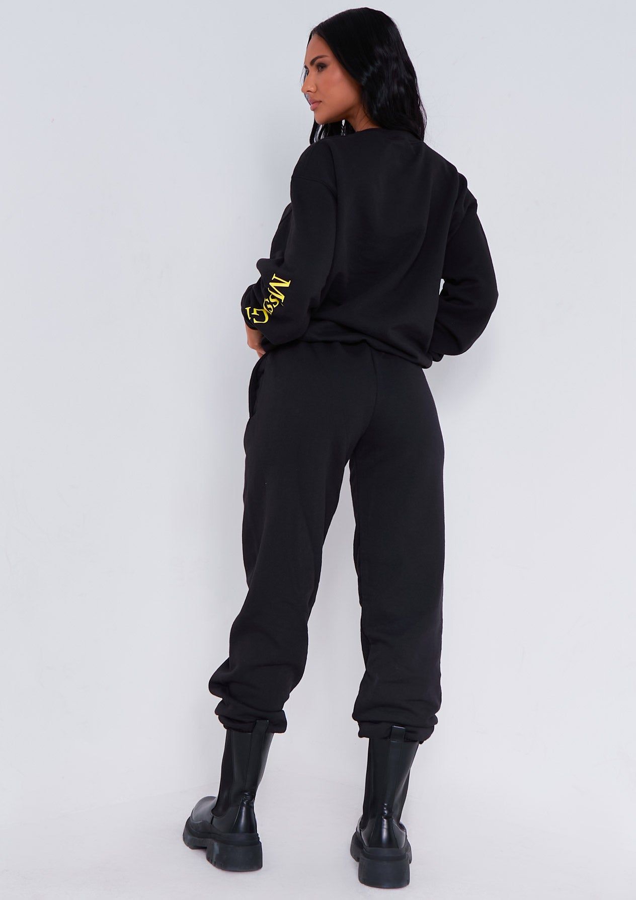 Daisy Black Missy Empire Club Sweatshirt sold by Missy Empire product image thumbnail 3