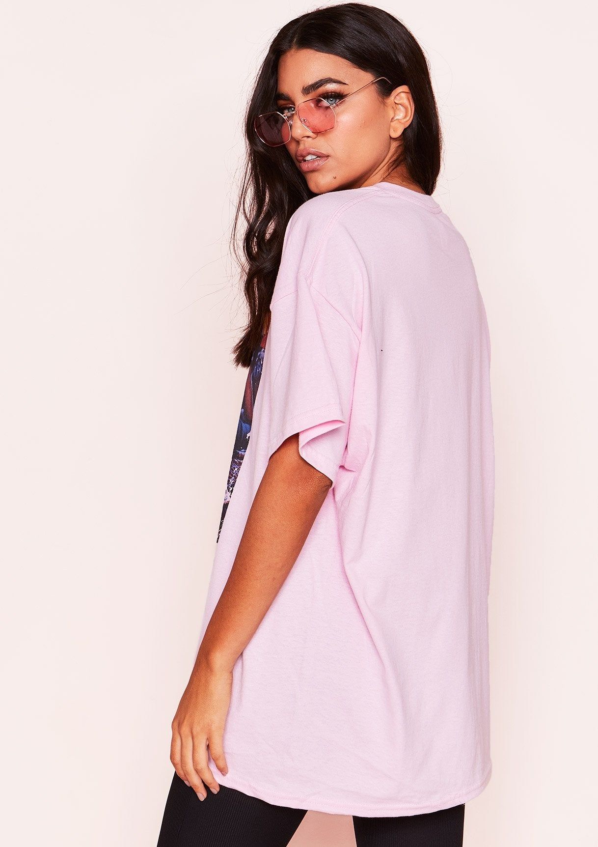 Mia Pink Graphic Oversized T-Shirt sold by Missy Empire product image thumbnail 2