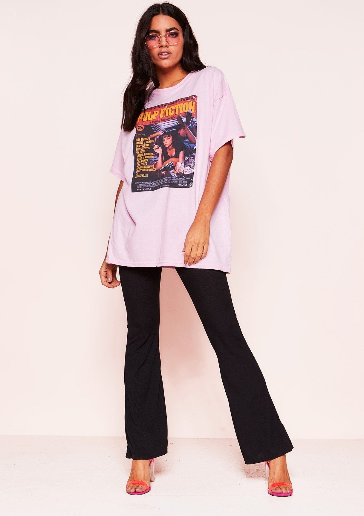 Mia Pink Graphic Oversized T-Shirt sold by Missy Empire product image thumbnail 3
