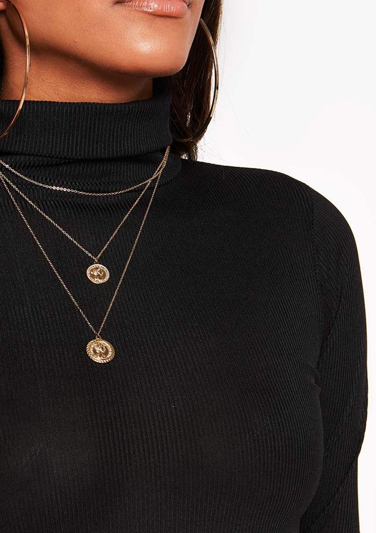 Black Ribbed Roll Neck Top sold by Missy Empire product image thumbnail 4