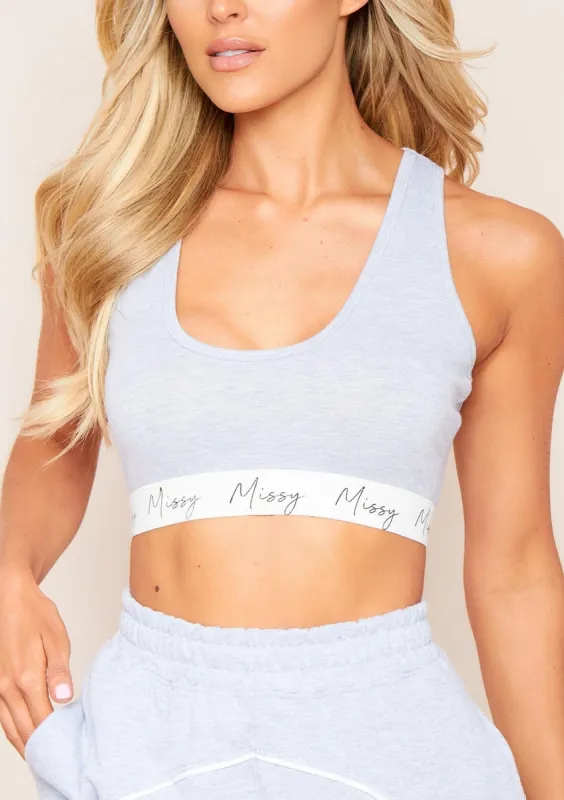Kimberly Grey Missy Empire Racer Back Crop Top sold by Missy Empire