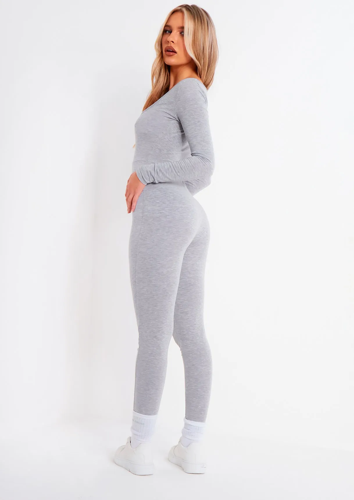 Soph Grey Wide Neck Jumpsuit sold by Missy Empire product image thumbnail 5