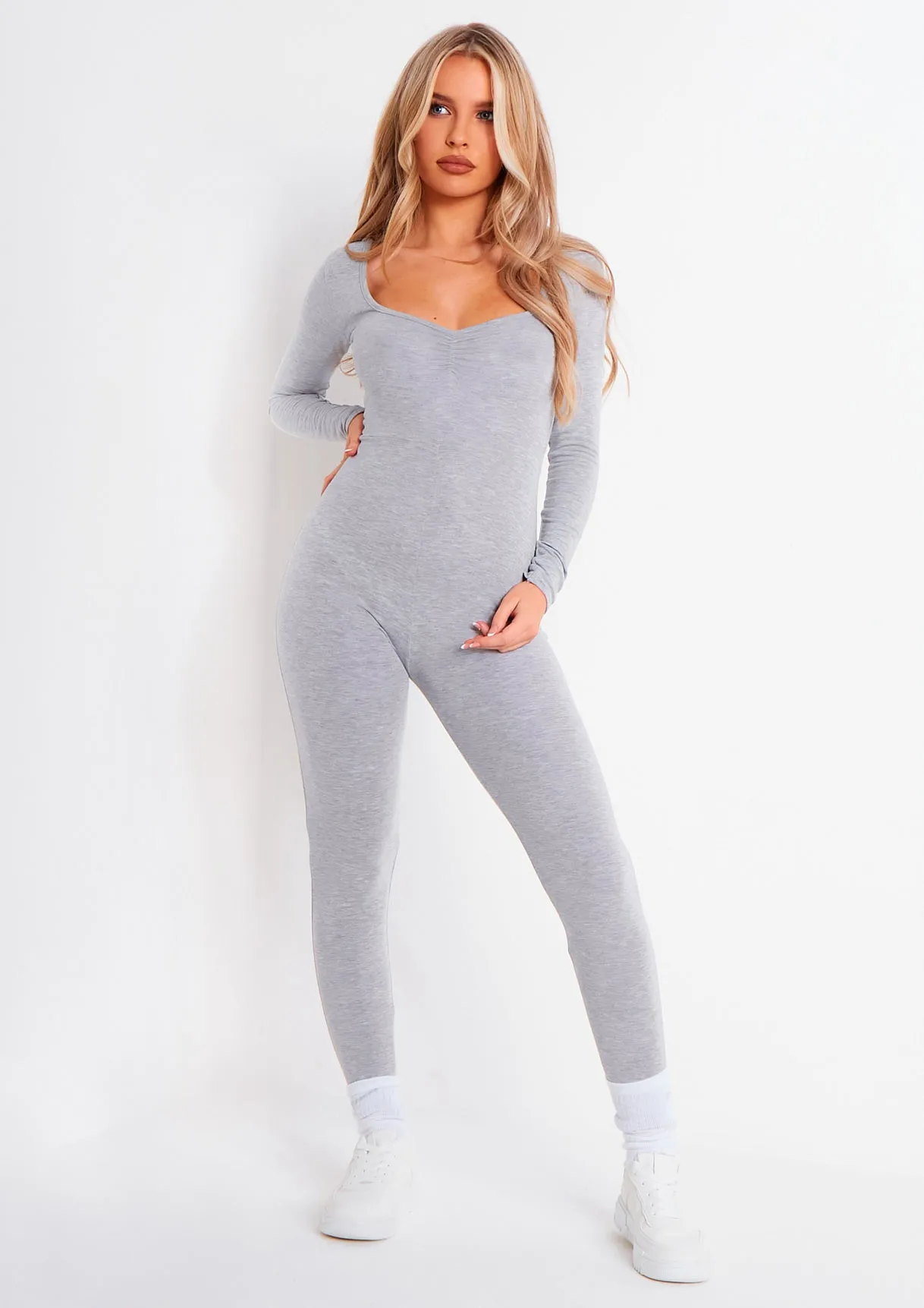 Soph Grey Wide Neck Jumpsuit sold by Missy Empire product image thumbnail 2