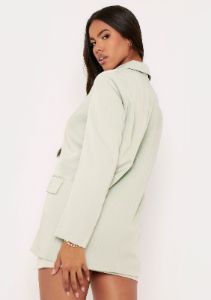 Carlie Sage Pinstripe Double Breasted Oversized Blazer sold by Missy Empire