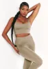 Pav Olive Missy Sport Cross Strap Seamless Gym Crop Top sold by Missy Empire