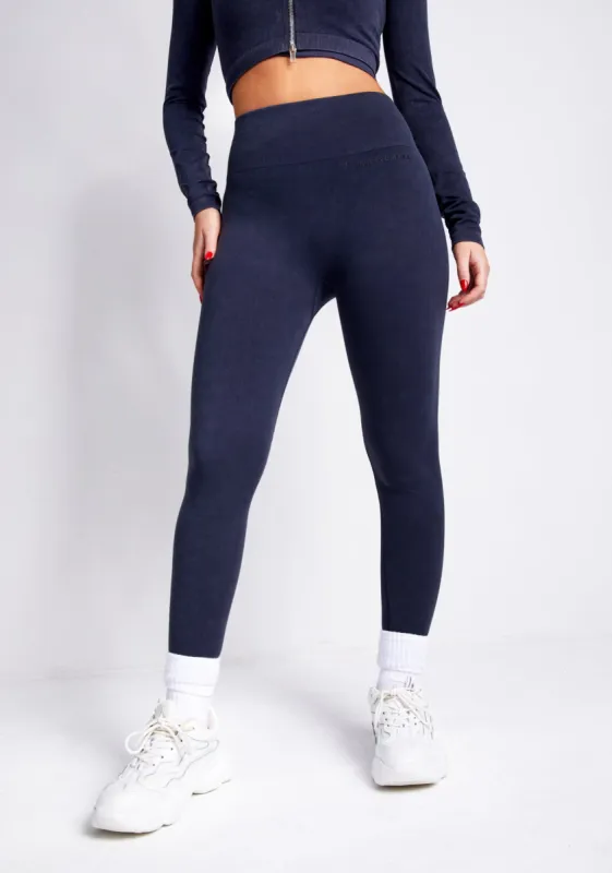 Nyla Black Acid Wash Seamless Active Sport Leggings sold by Missy Empire
