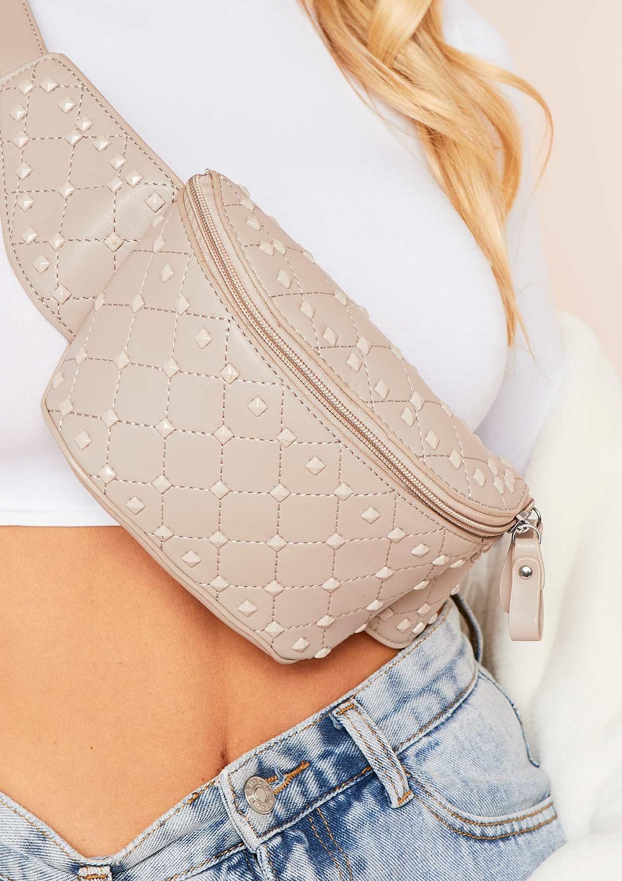 Yonca Nude Studded Bum Bag sold by Missy Empire product image thumbnail 2