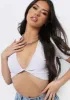 Maya Grey Slinky Twist Front Crop Top sold by Missy Empire