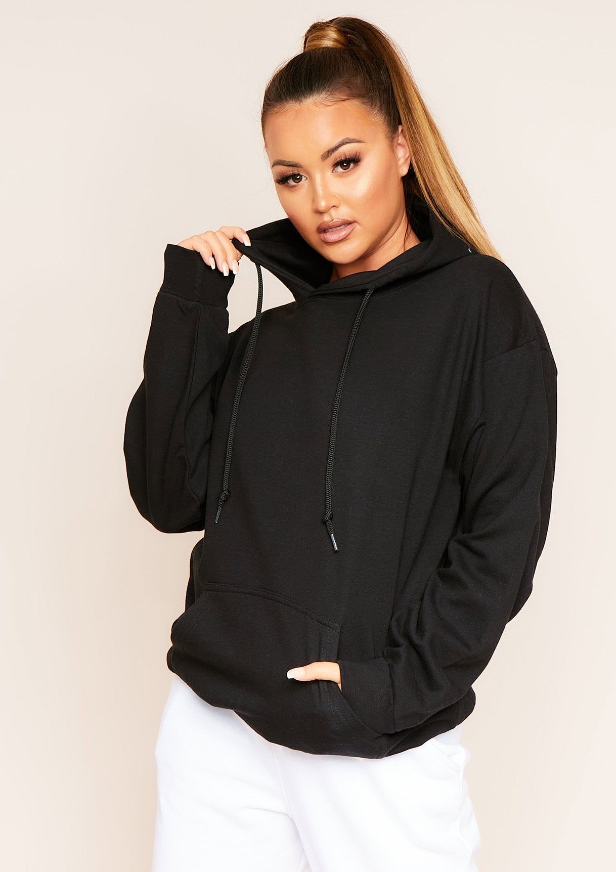 Mindy Black Another Day Another Slay Slogan Oversized Hoodie sold by Missy Empire product image thumbnail 2