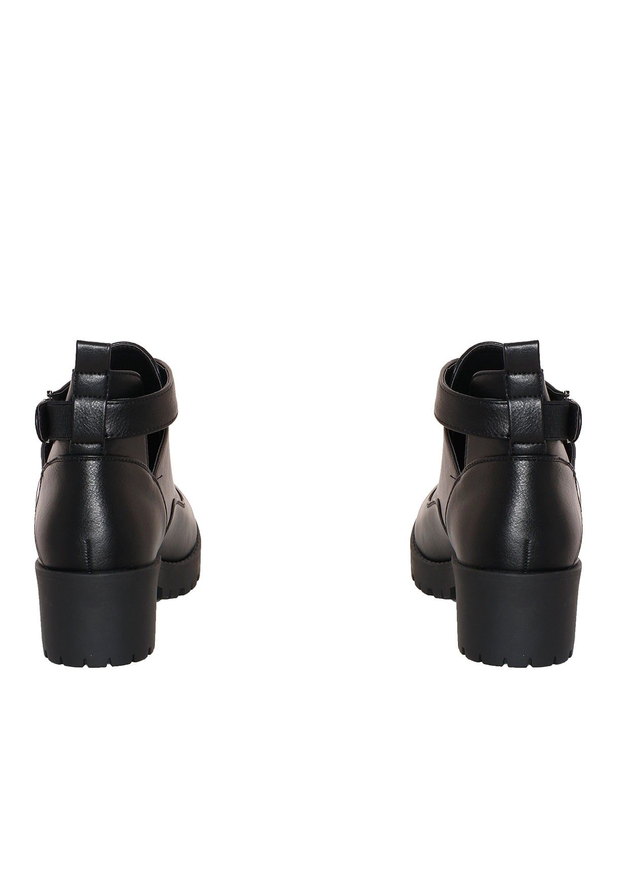 Aggie Black Faux Leather Zip Cut Out Boots sold by Missy Empire product image thumbnail 2