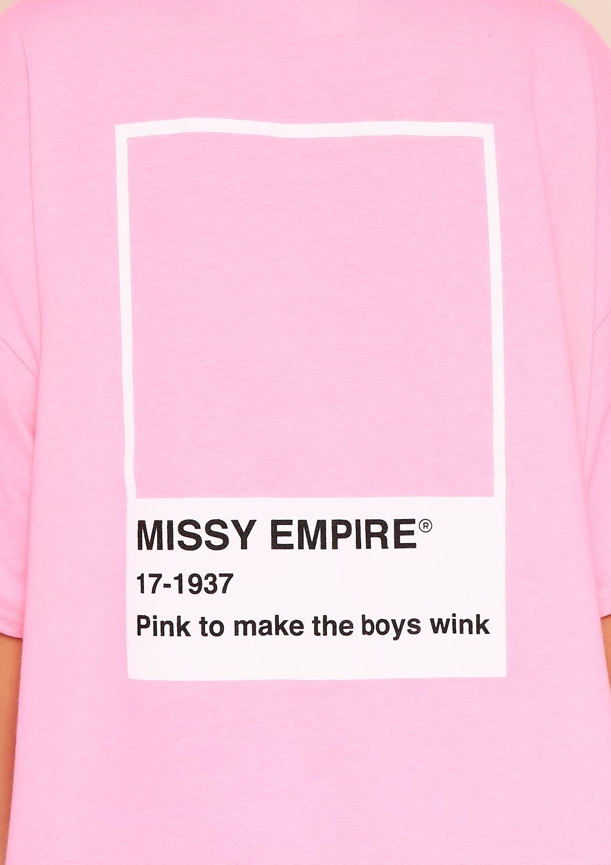 Amiya Neon Pink Missy Empire Oversized T-Shirt sold by Missy Empire product image thumbnail 4
