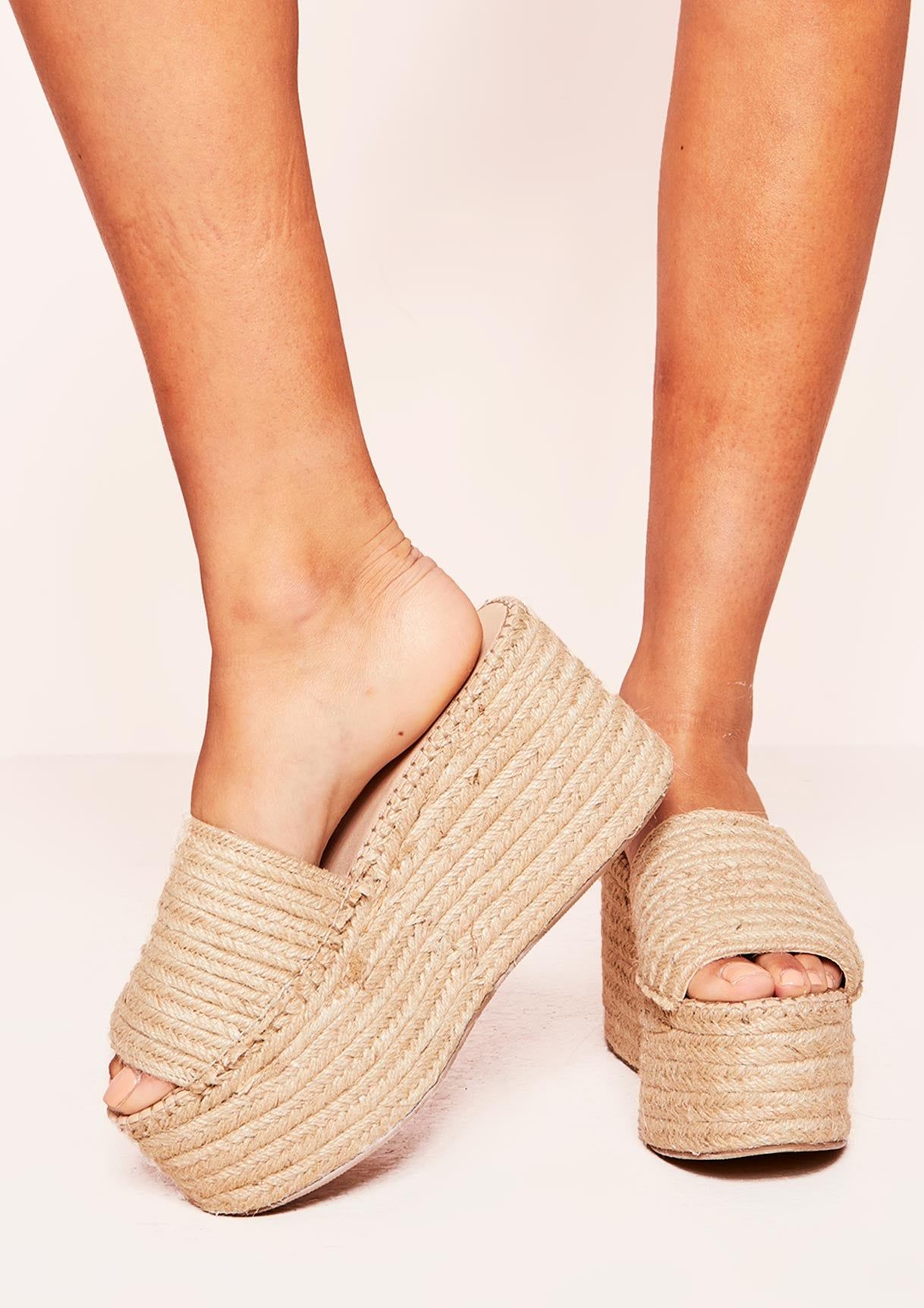 Rylee Straw Woven Platform Sandals sold by Missy Empire product image thumbnail 3