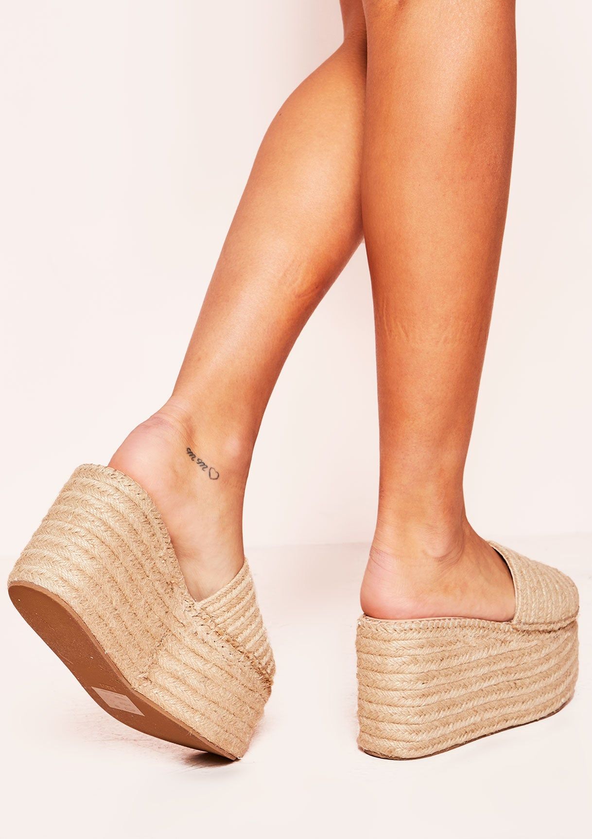 Rylee Straw Woven Platform Sandals sold by Missy Empire product image thumbnail 4