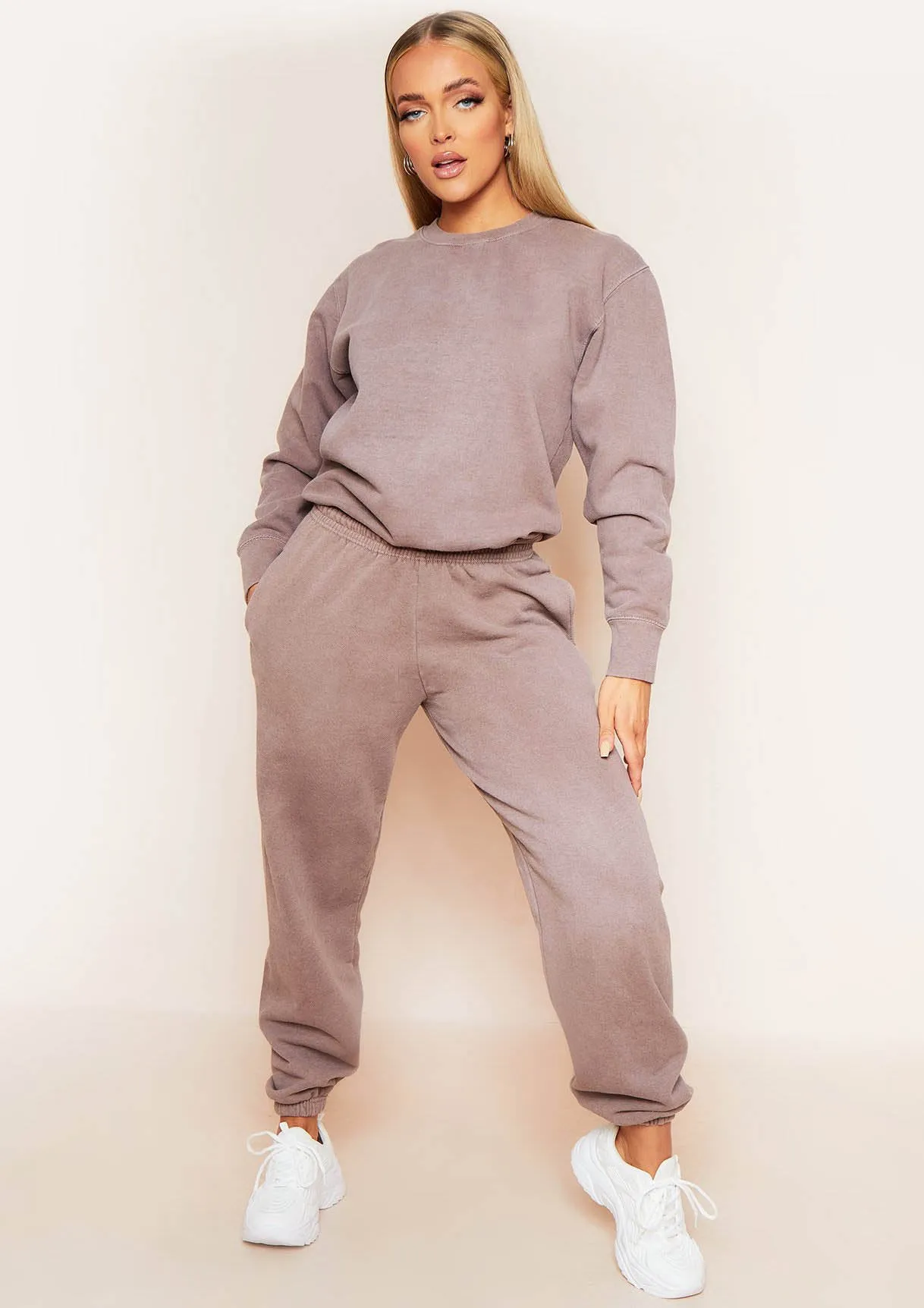 Ashley Mocha Washed Oversized Sweatshirt sold by Missy Empire product image thumbnail 4