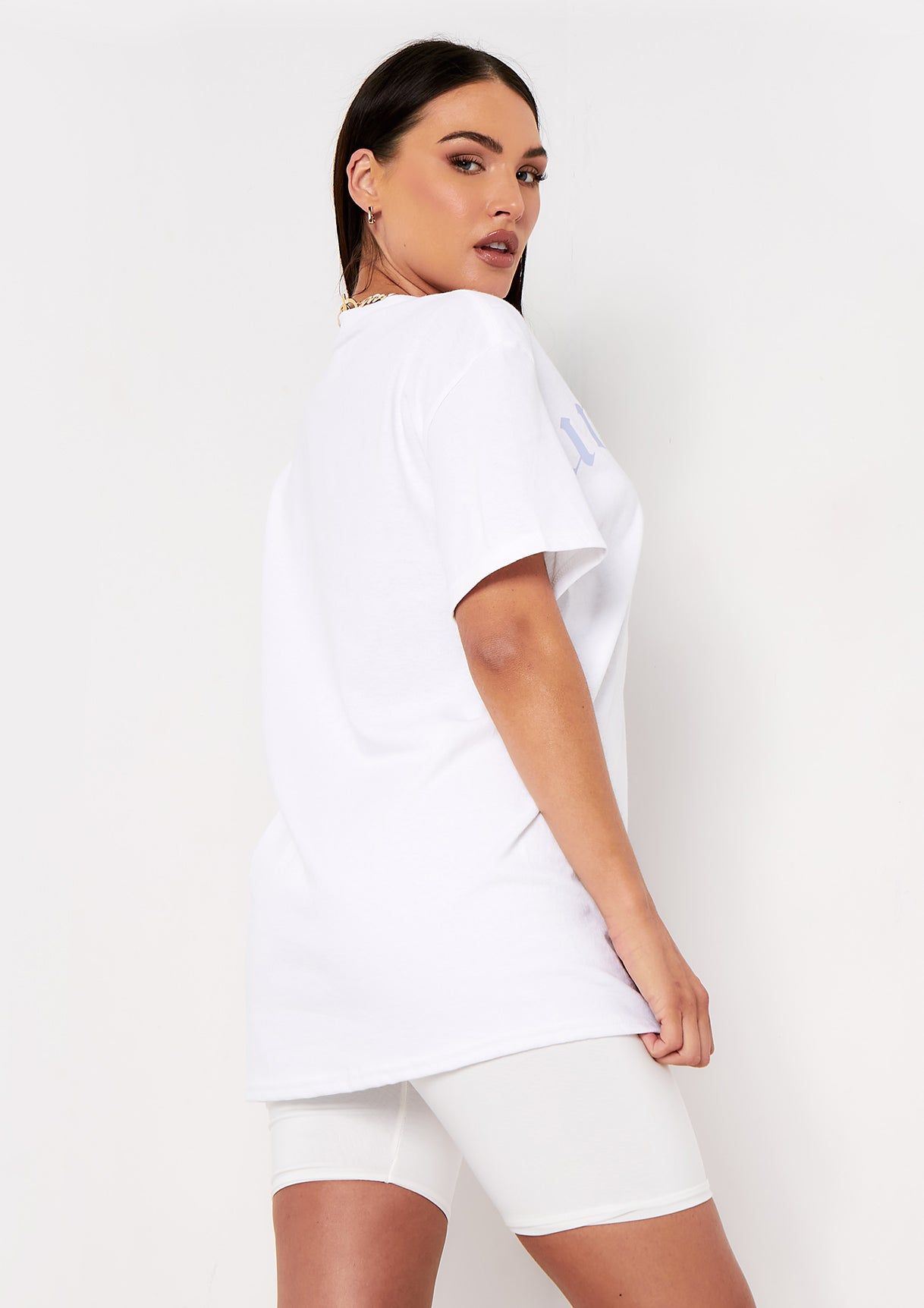 Rina White Pure Angel Oversized T-shirt sold by Missy Empire product image thumbnail 5