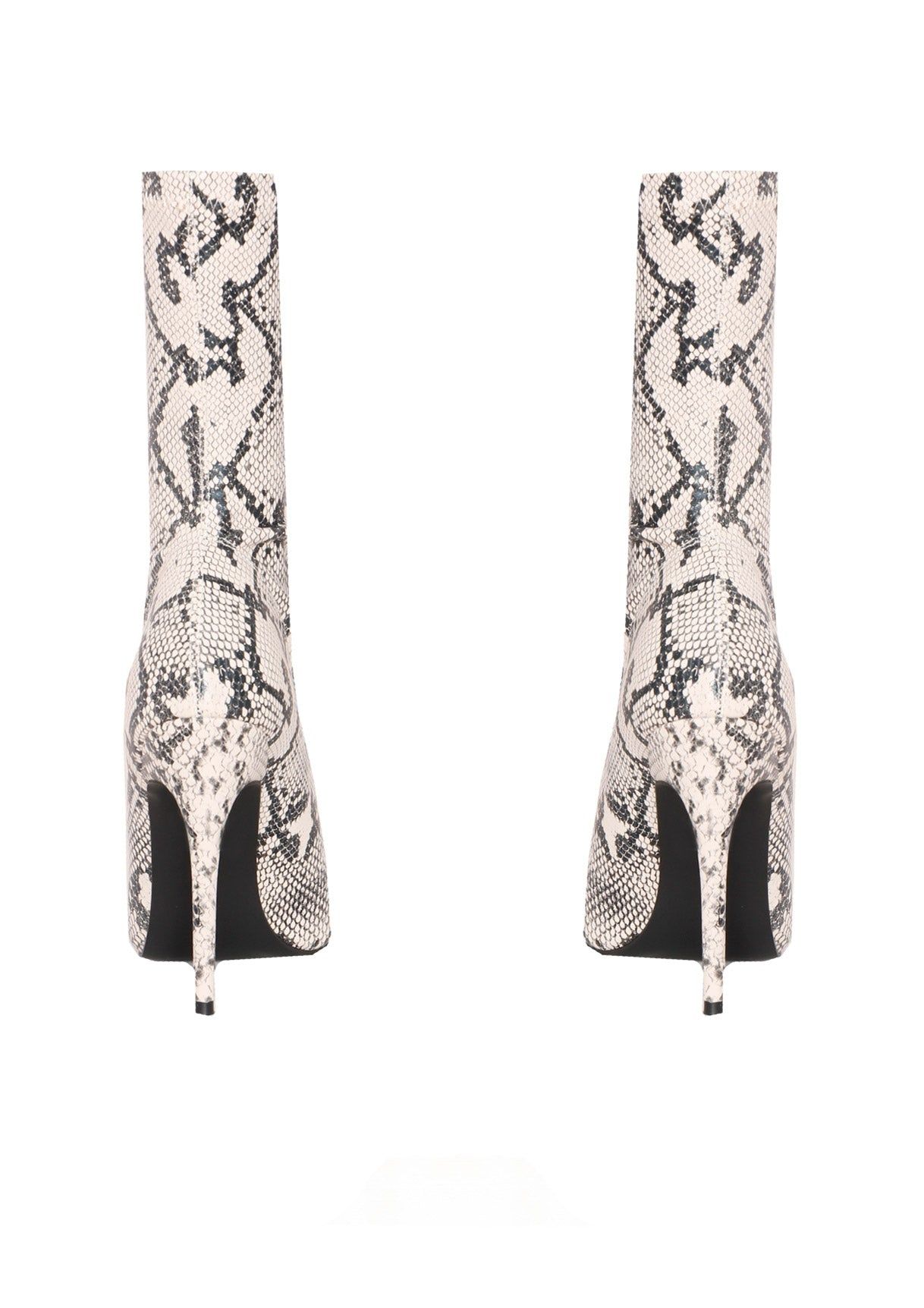 Jemma Snake Print Stiletto Sock Boots sold by Missy Empire product image thumbnail 2