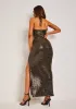Esme Gold Sequin Maxi Skirt sold by Missy Empire