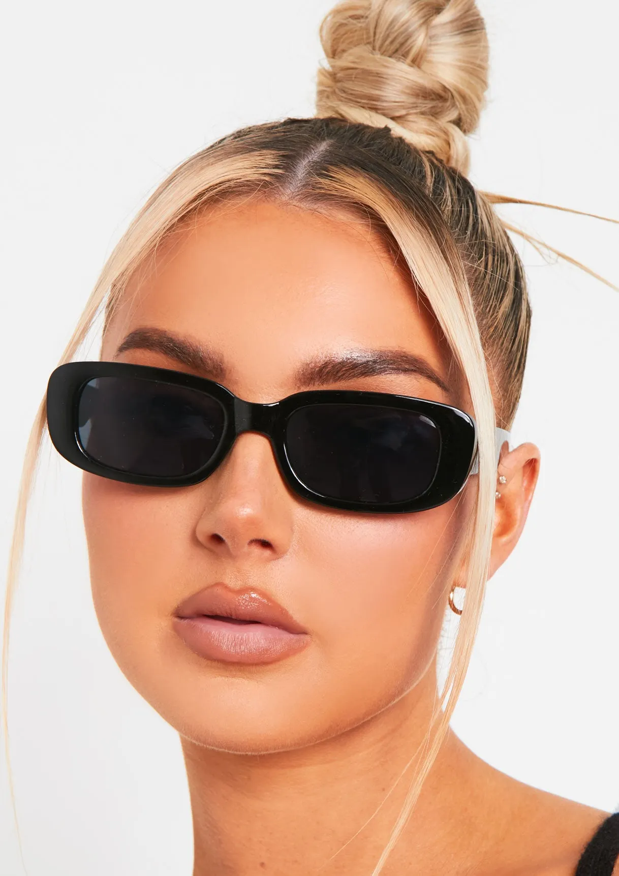 Jaime Black Retro Sunglasses sold by Missy Empire product image thumbnail 3