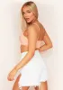 Tyra Nude Spaghetti Strap Ribbed Crop Top sold by Missy Empire