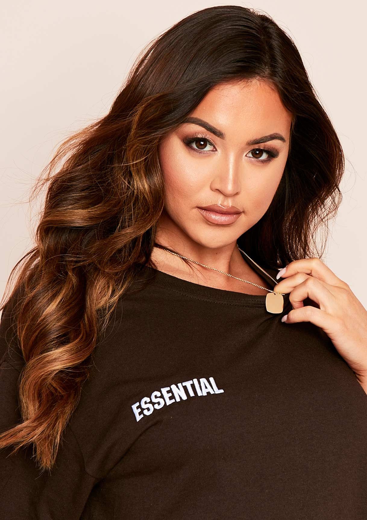 Aubrey Brown Essential Slogan Oversizerd T-Shirt sold by Missy Empire product image thumbnail 3