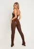 Eva Chocolate Laddered Knitted Seam Jumpsuit sold by Missy Empire