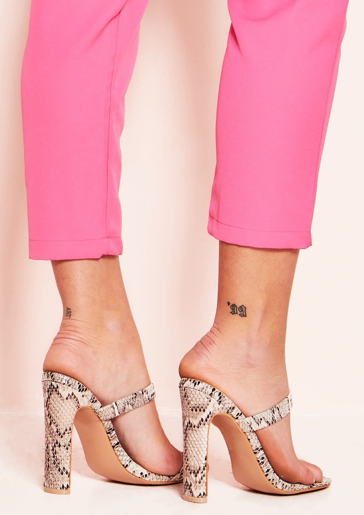 Tera Snake Print Toe Loop Heels sold by Missy Empire product image thumbnail 3