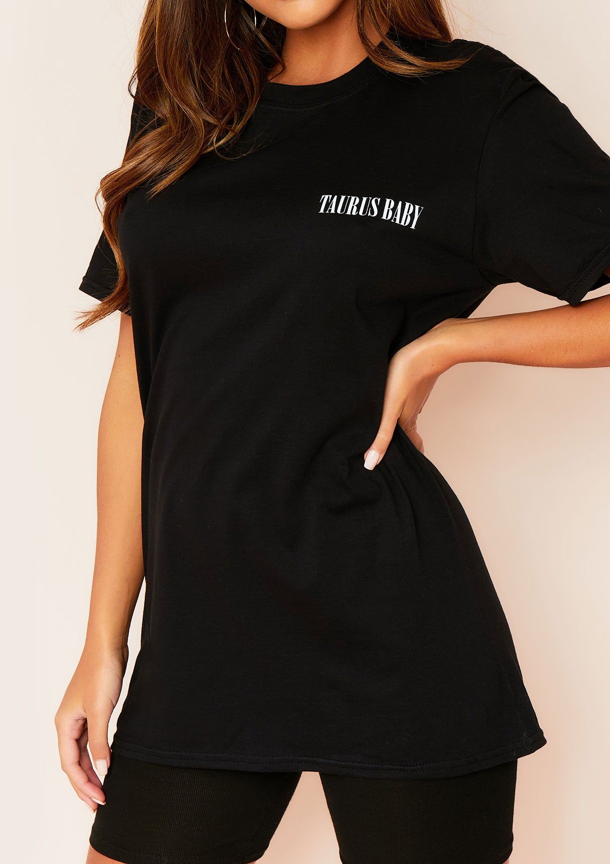 Anah Black Taurus Baby Slogan Horoscope T-Shirt sold by Missy Empire product image thumbnail 2