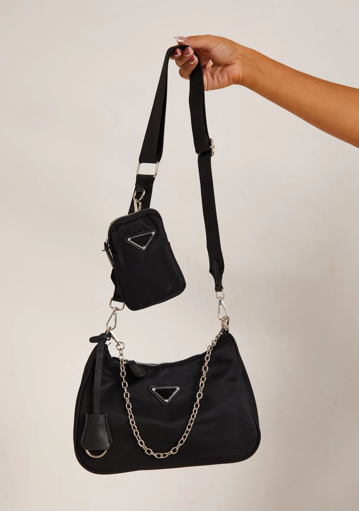 Natali Black Nylon Cross Body Bag sold by Missy Empire product image thumbnail 3