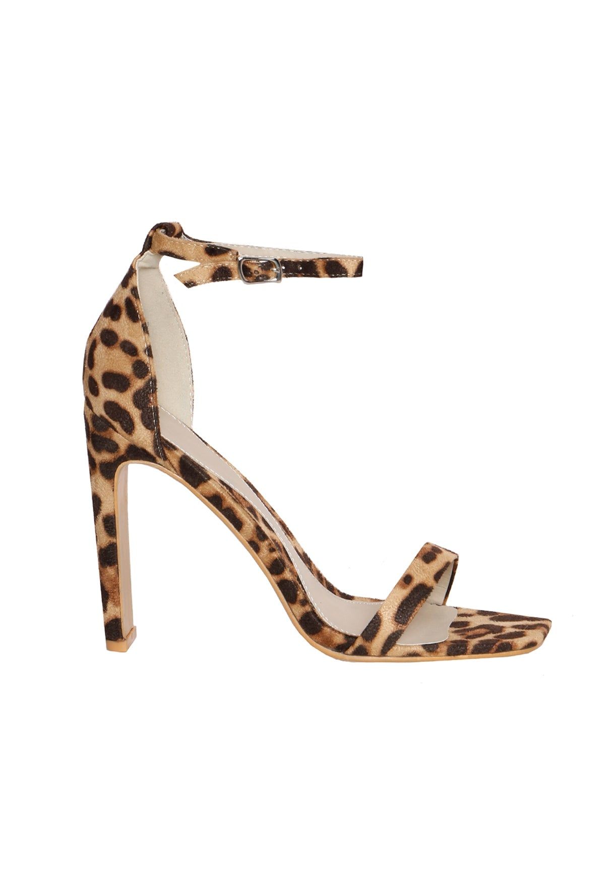 Ashlee Leopard Print Squared Heels sold by Missy Empire