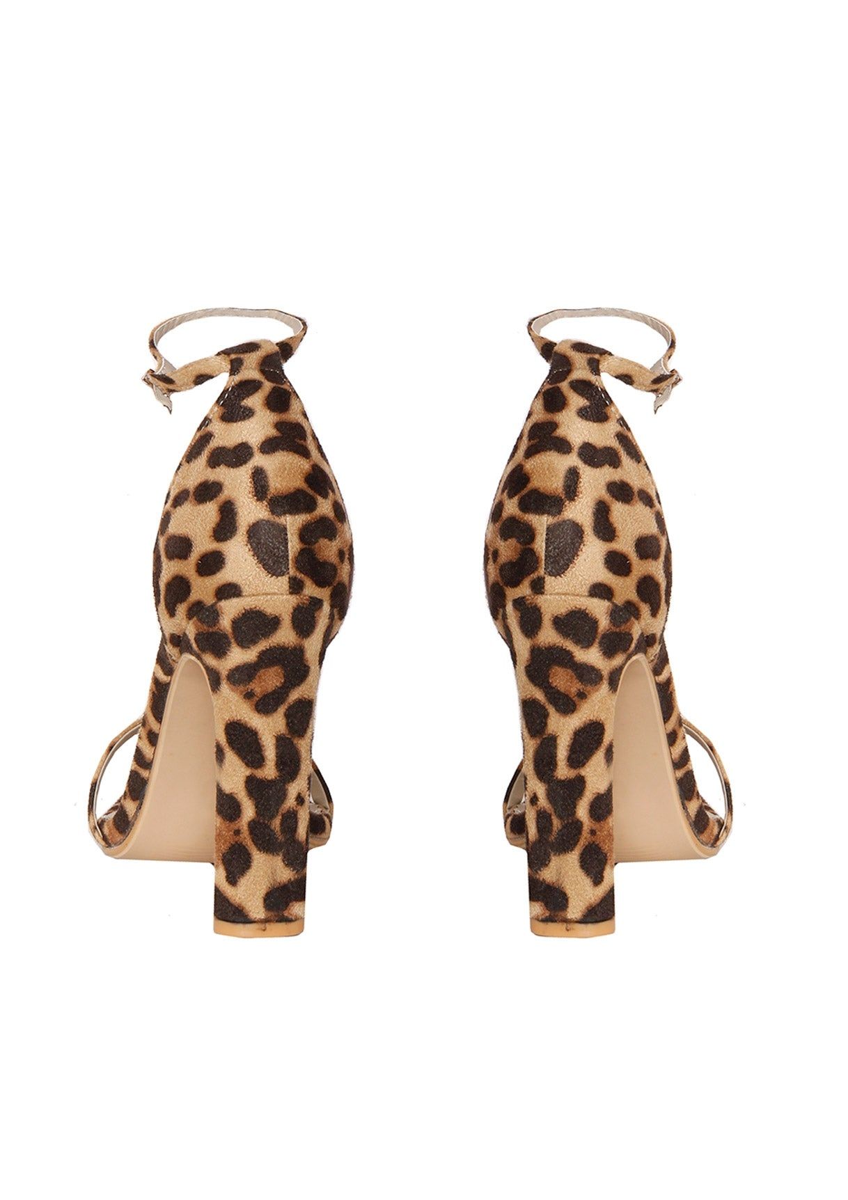 Ashlee Leopard Print Squared Heels sold by Missy Empire product image thumbnail 3
