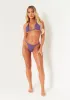 Alexia Purple Lurex Glitter Bikini Top With Elasticated Waist sold by Missy Empire